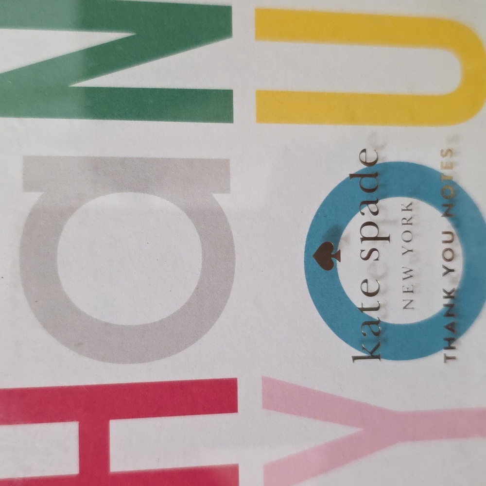 🆕️Kate Spade Multicolor Thank You Card with Natural Accents - Picture 3 of 4